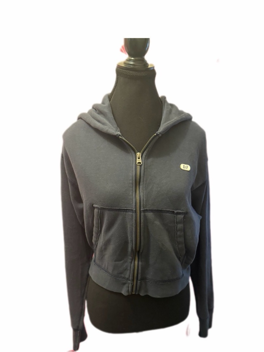 Women’s A&F Navy Blue Zip-Up Hoodie